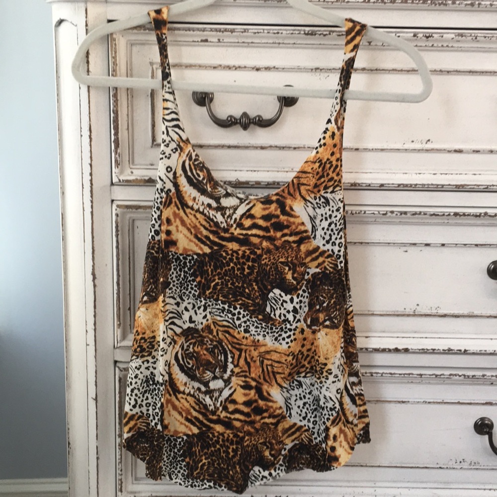 Cheetah Tank Urban Outfitters size S